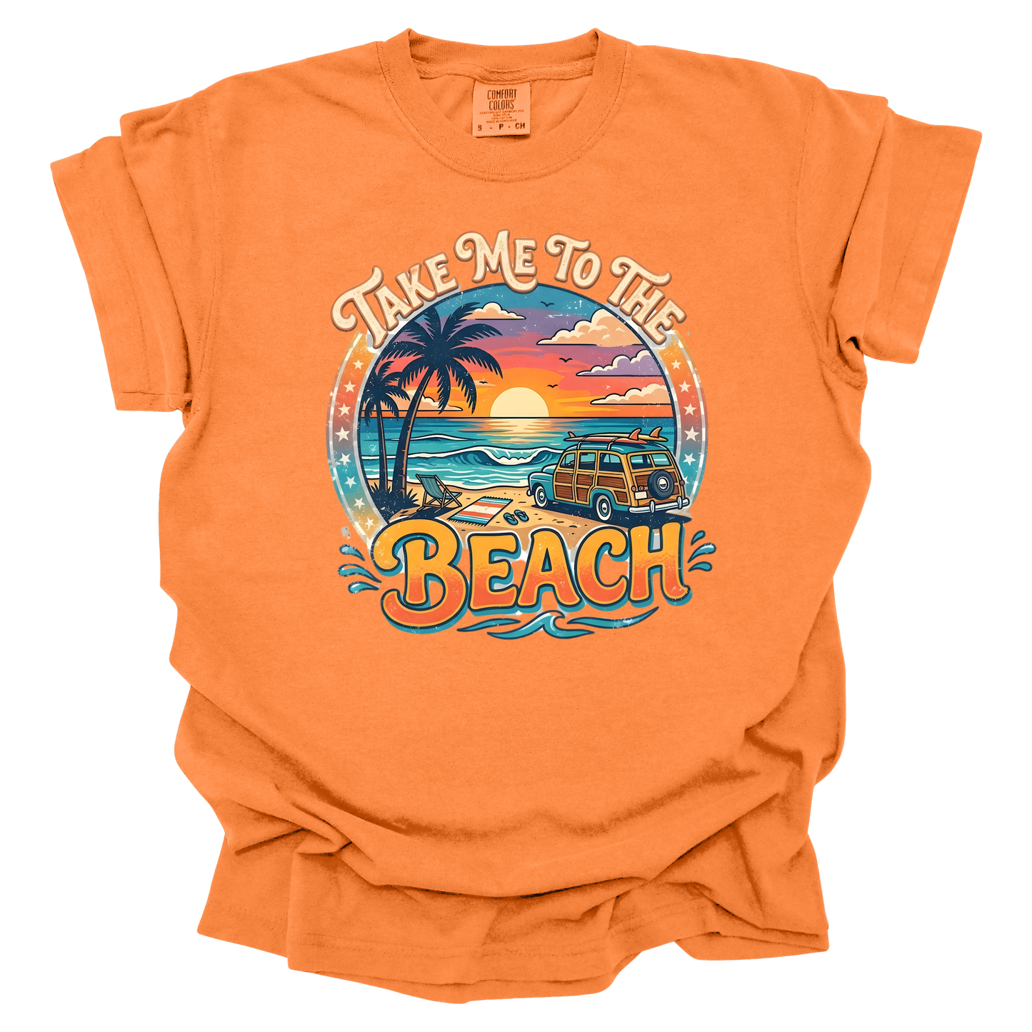 Take Me To The Beach Vintage Woodie T-Shirt