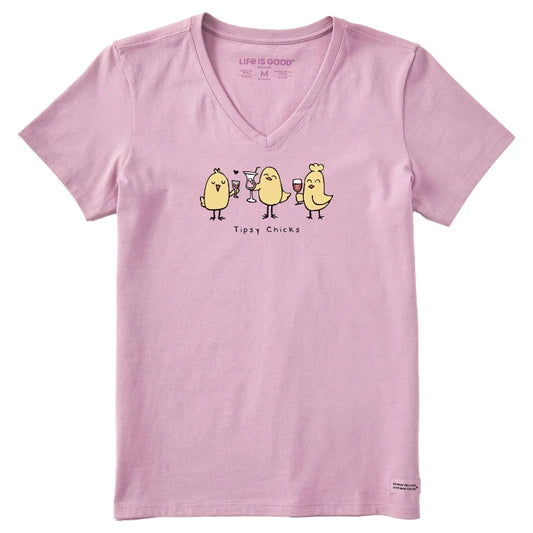 Women's Tipsy Chicks Short Sleeve Crusher Vee