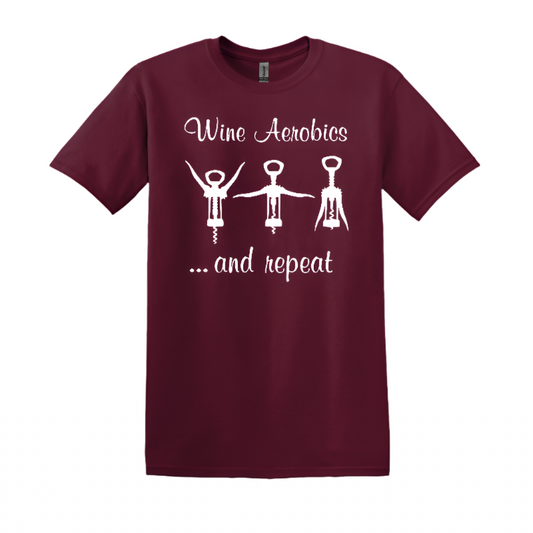 Wine Aerobics Short Sleeve Tshirt