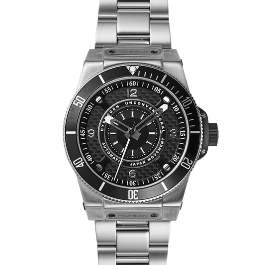 Sportivo Silver Black Bracelet by Hydrogen Watch