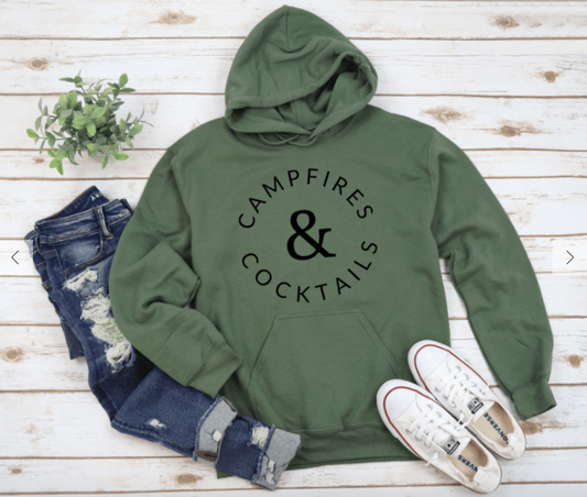 Campfires & Cocktails Hooded Sweatshirt