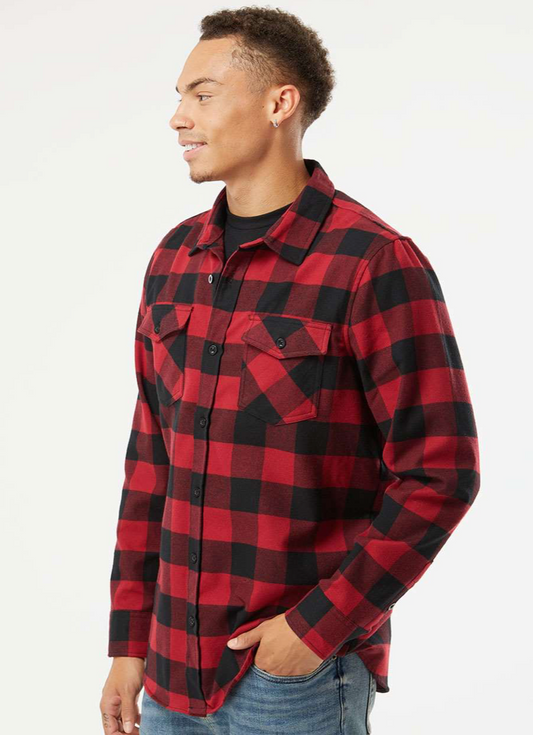 Independent Trading Co Unisex Long Sleeve Flannel Shirt