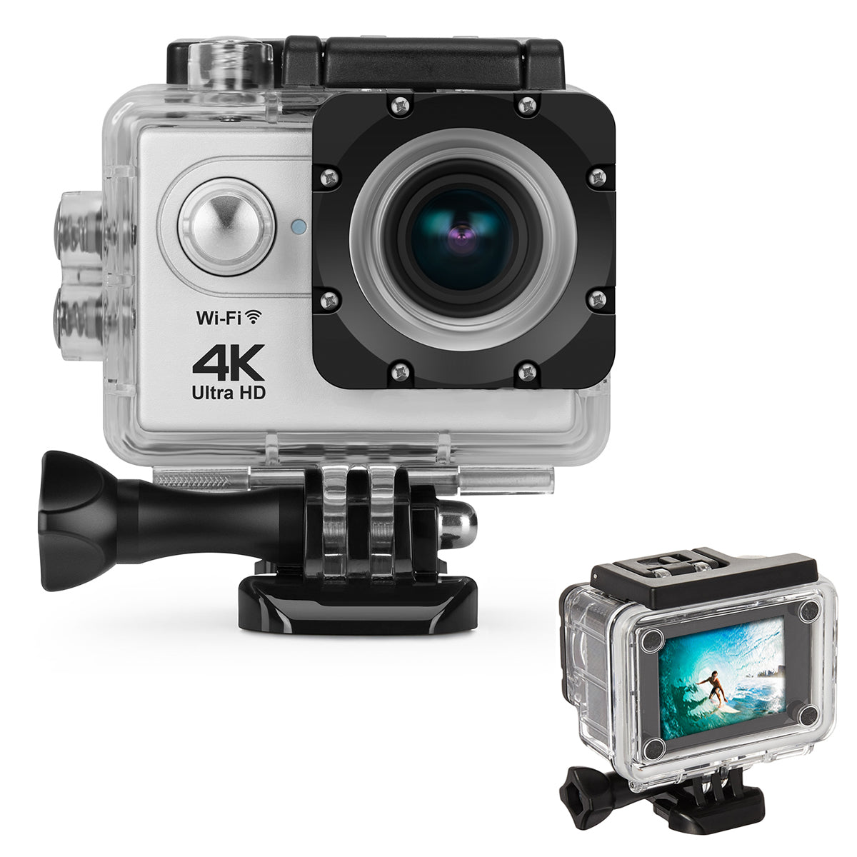 4k Remote Camera 4K Action Pro Waterproof All Digital UHD WiFi Camera + RF Remote And A ...